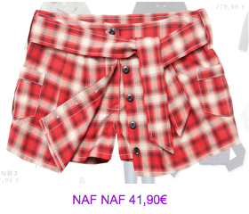 Short falda pantalón Naf Naf 2010/2011